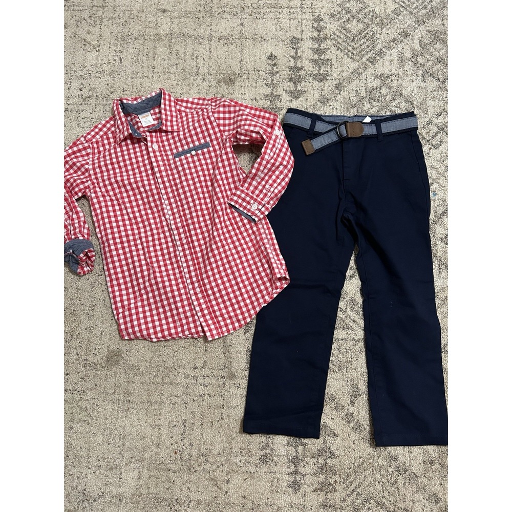 Gymboree Boys Button Down And Pants Outfit Size 5t